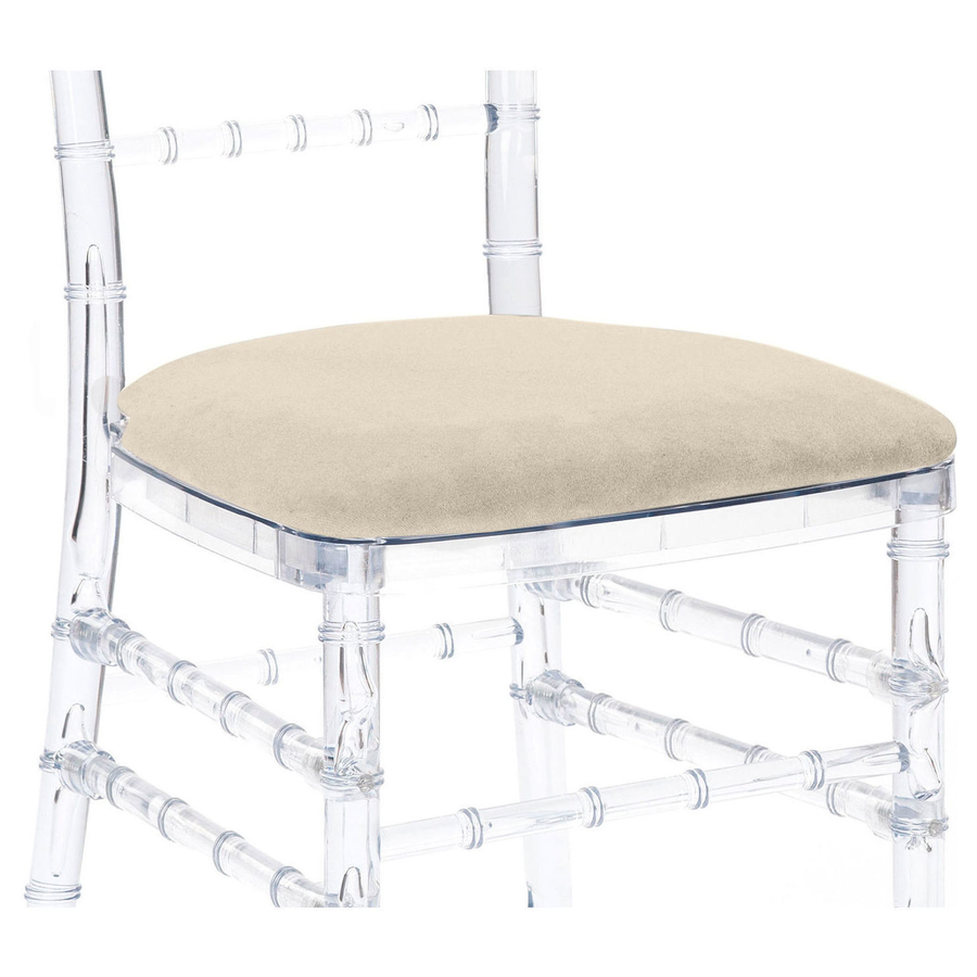 Чехол для подушки Кьявари из светло-бежевого бархата - Фото миниатюра 1