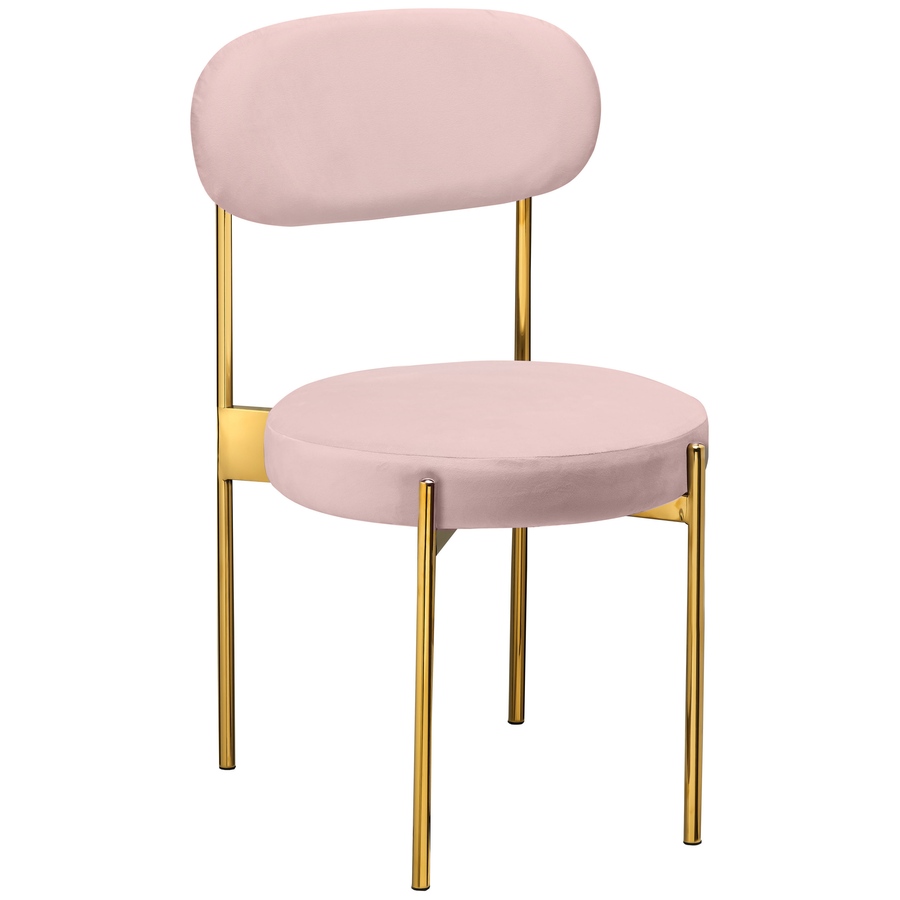 Стул «Тотем» золотой, пыльно-розовый бархат - Фото основное 1