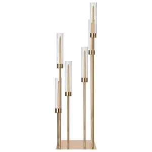 Канделябр «Тот» на 6 свечей золотой металлический