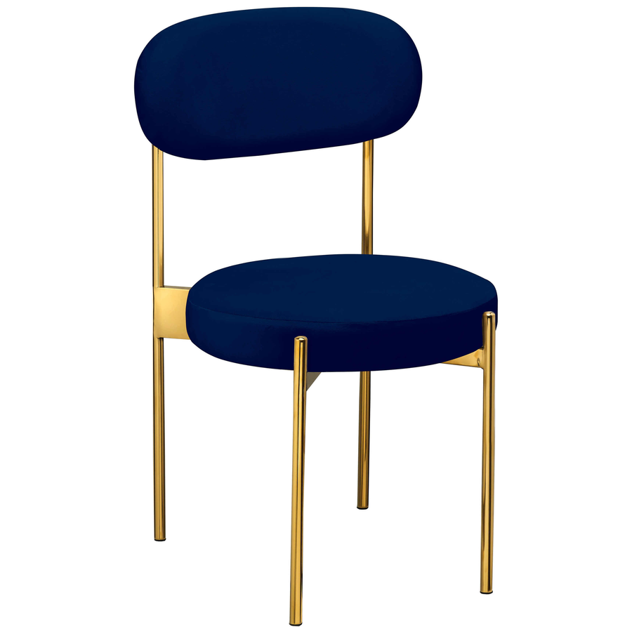 Стул «Тотем» золотой, синий бархат - Фото основное 1