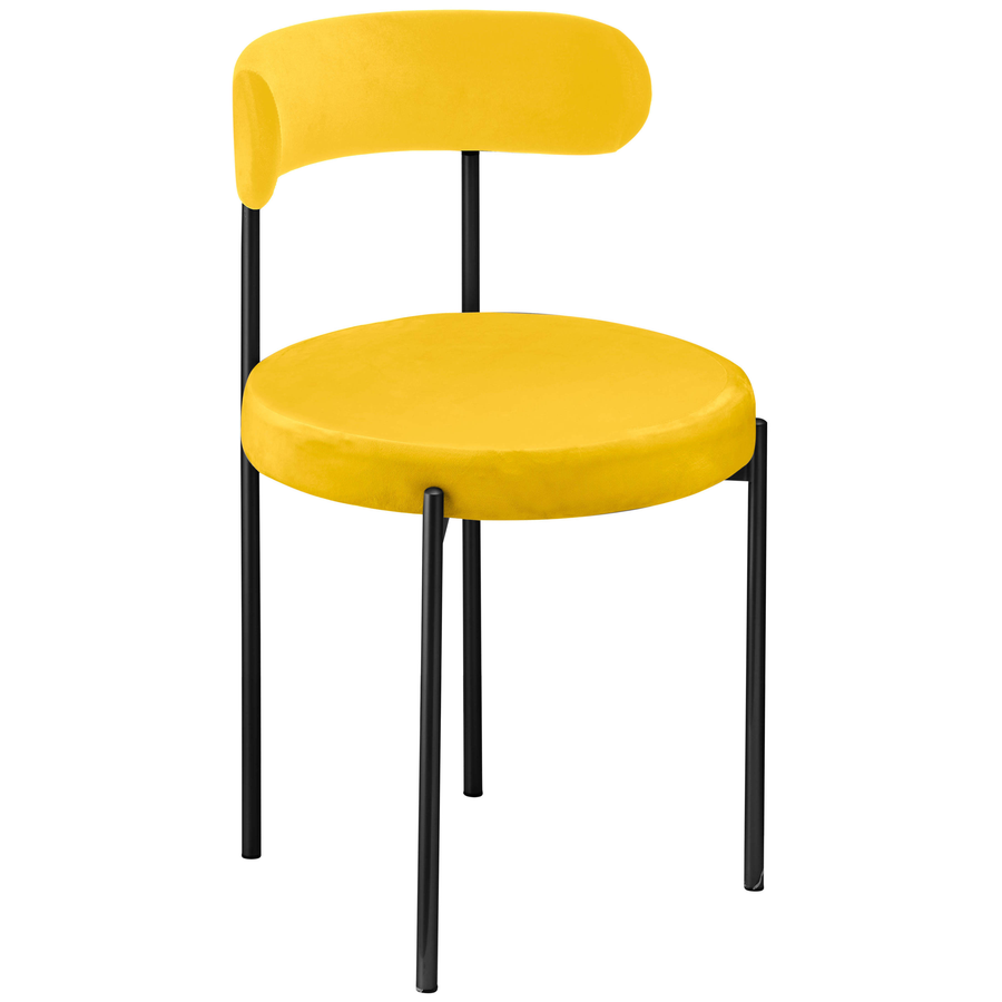 Стул «Лира» черный, желтый бархат - Фото основное 1