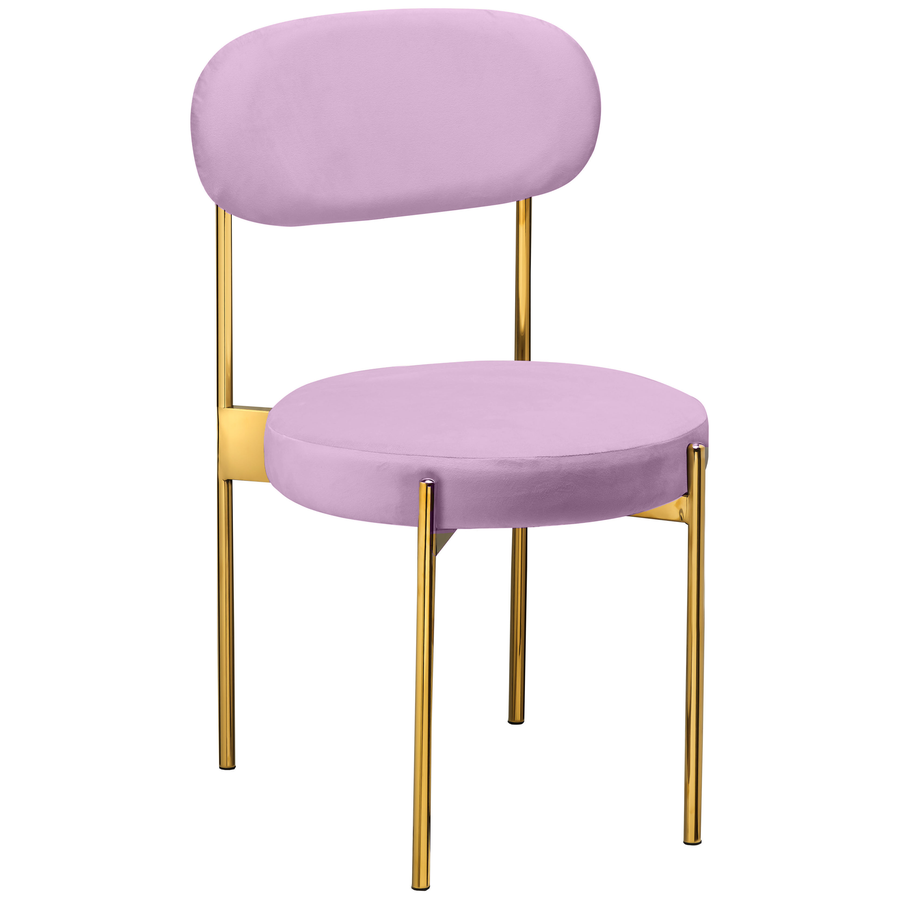 Стул «Тотем» золотой, пыльно-лавандовый бархат - Фото основное 1