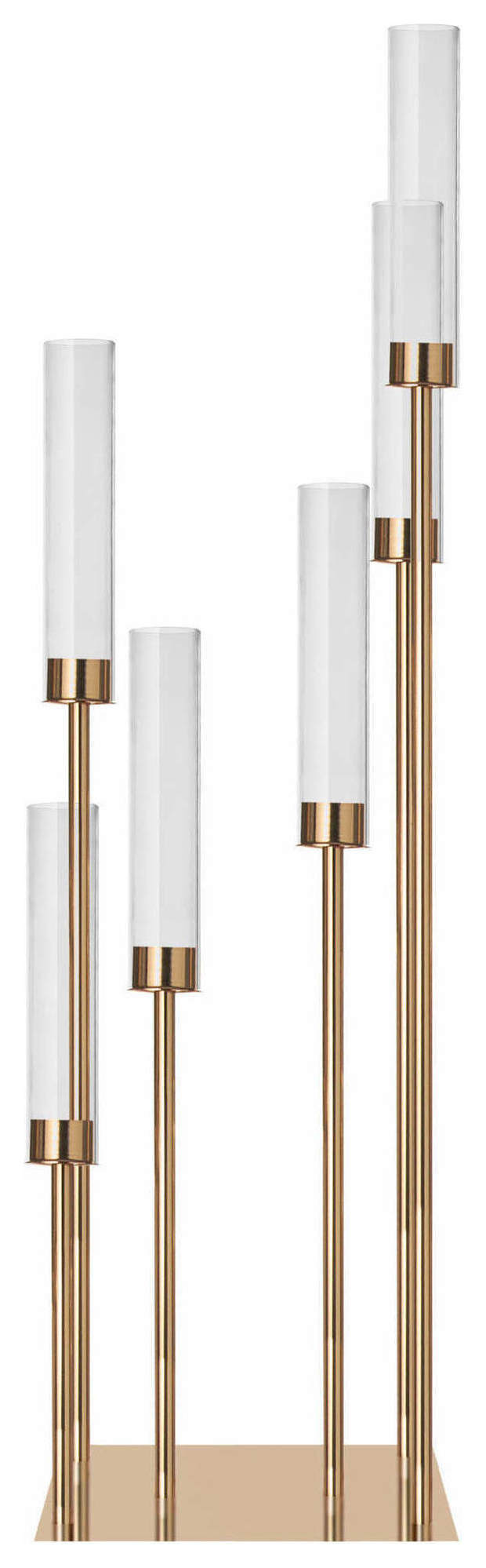 Канделябр «Тот» на 6 свечей золотой металлический