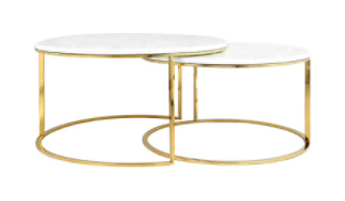 Набор журнальных столиков с белыми столешницами