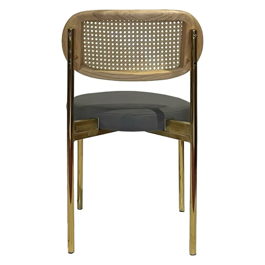 Стул Modern Gold, Natural Rotango + Basic серый (ЭКО-КОЖА) - Фото миниатюра 5