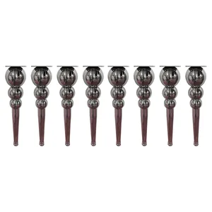 Комплект ножек от столов Серебро, 8 шт