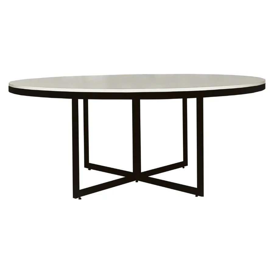 Стол Corners круглый, белый + перекрас металла в любой цвет - Фото миниатюра 2
