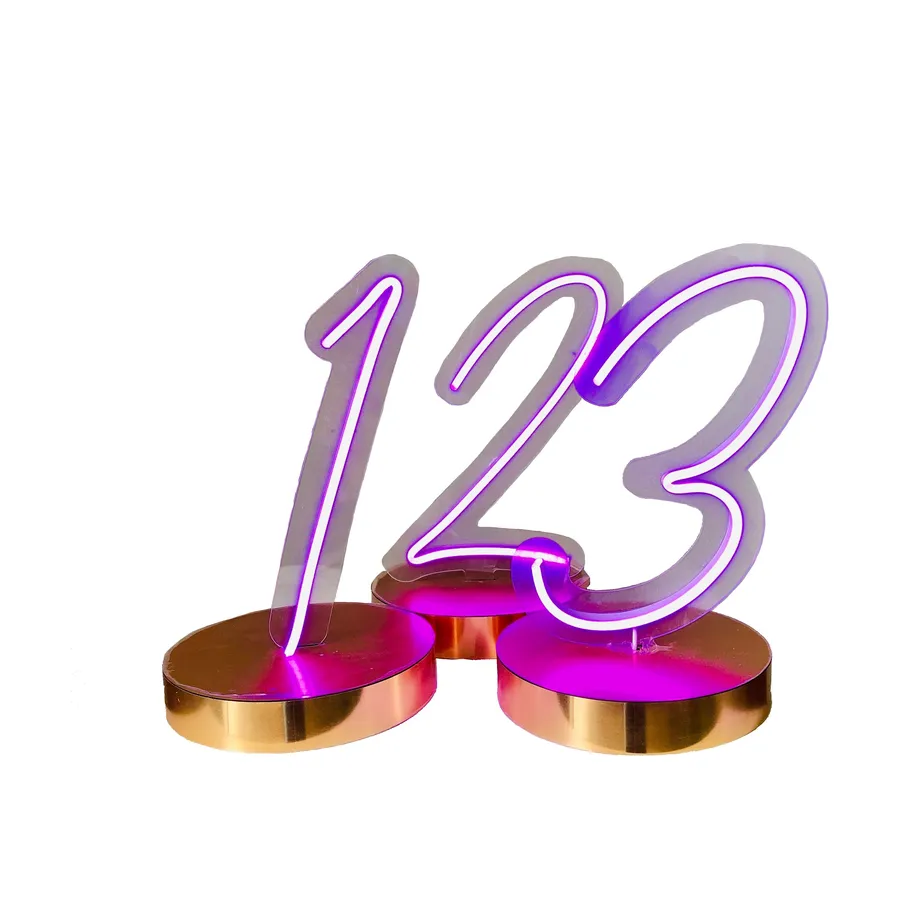 Неоновые номерки для стола Mercury - Фото миниатюра 1