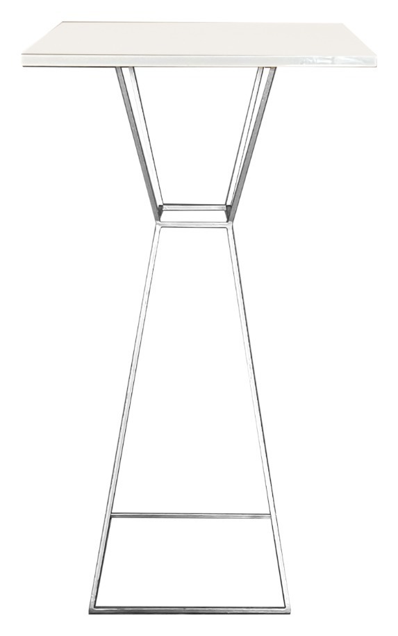 Коктейльный столик Hourglass Silver Square