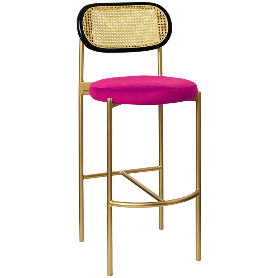 Стул барный Modern Comfy, Black Rotango+Inviting Fuchsia (любой цвет каркаса) - Фото основное 1