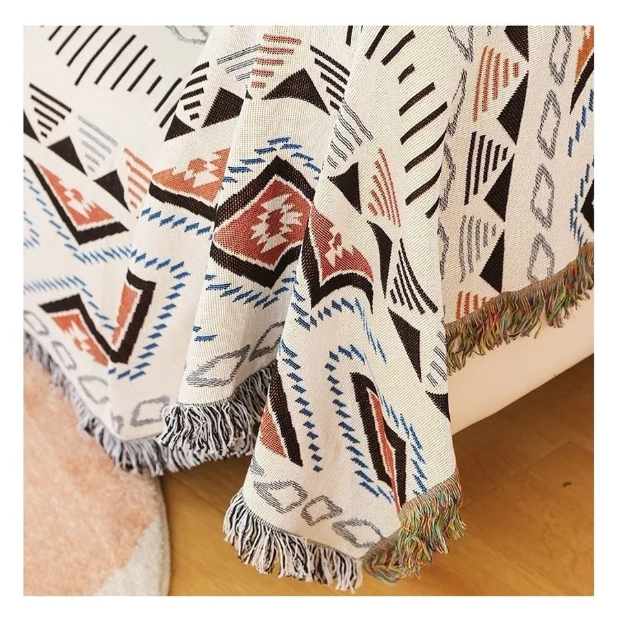 Покрывало декоративное Boho Terracota Grey - Фото миниатюра 3