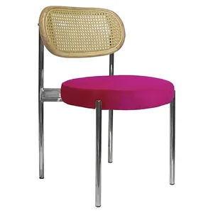Стул Modern Silver, Natural Rotango + Inviting fuchsia