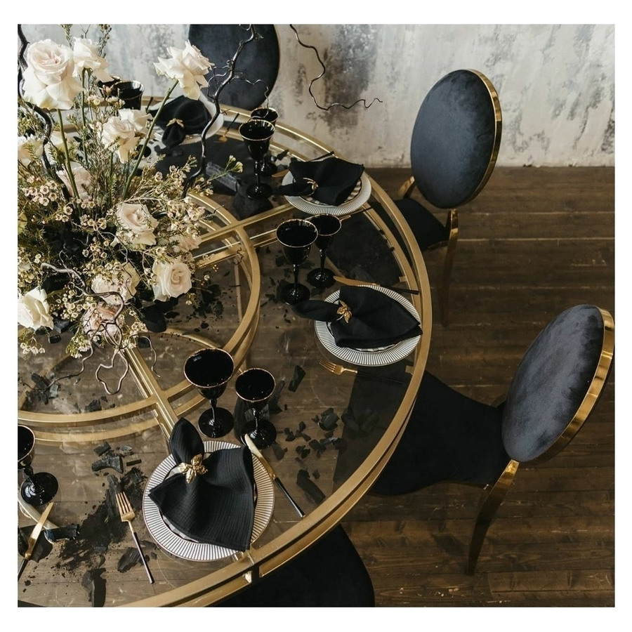 Стул Washington Gold, велюр черный - Фото миниатюра 5