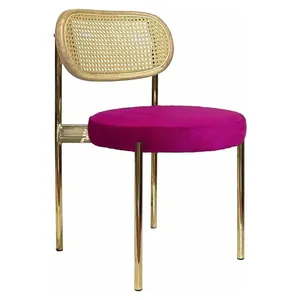Стул Modern Gold, Natural Rotango, Inviting fuchsia