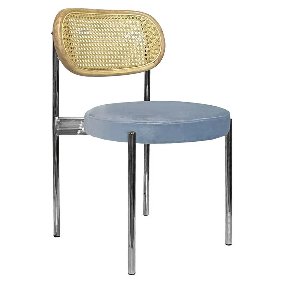 Стул Modern Silver, Natural Rotango + Something blue - Фото основное 1