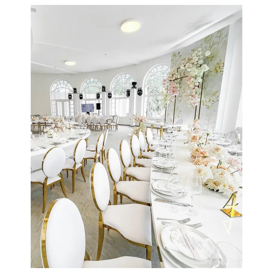 Стул Washington Gold, велюр белый - Фото миниатюра 4