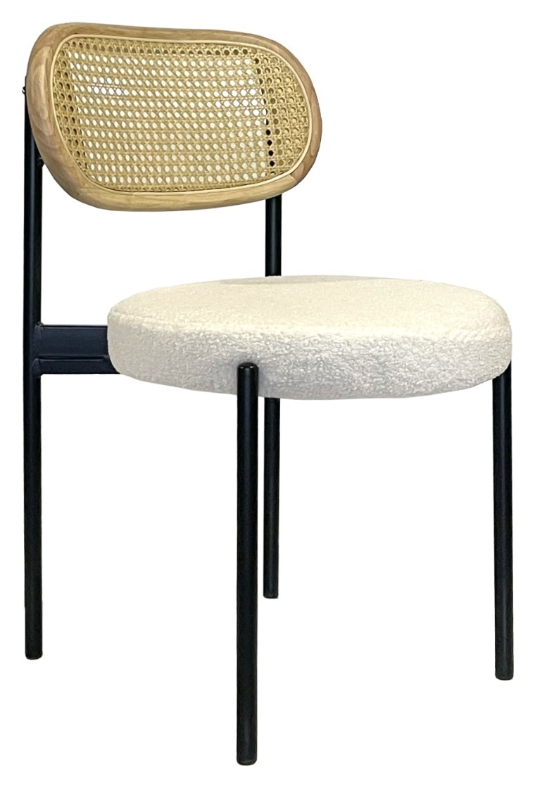 Стул Modern Black, Natural Rotango + Teddy