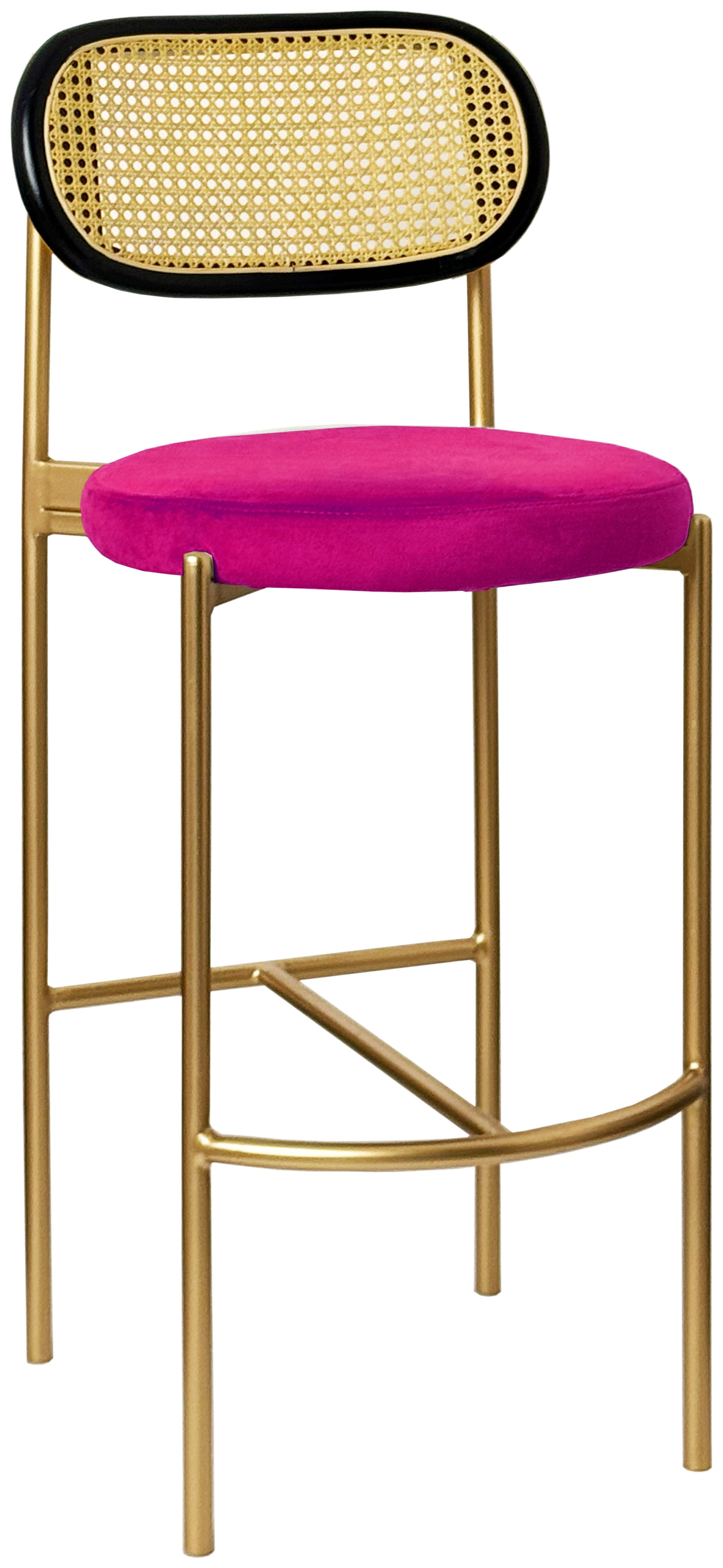 Стул барный Modern Comfy, Black Rotango+Inviting Fuchsia (любой цвет каркаса)