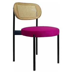Стул Modern Black, Natural Rotango + Inviting fuchsia