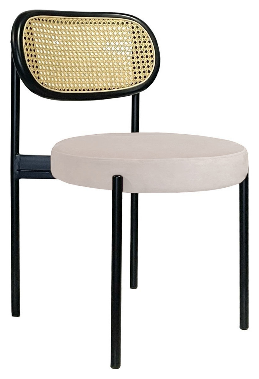 Стул Modern Black, Black Rotango + Cream Bisquit