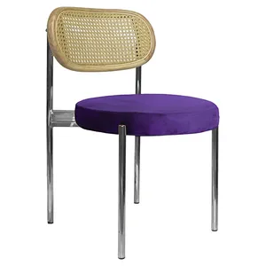 Стул Modern Silver Natural Rotango, Mysterious purple