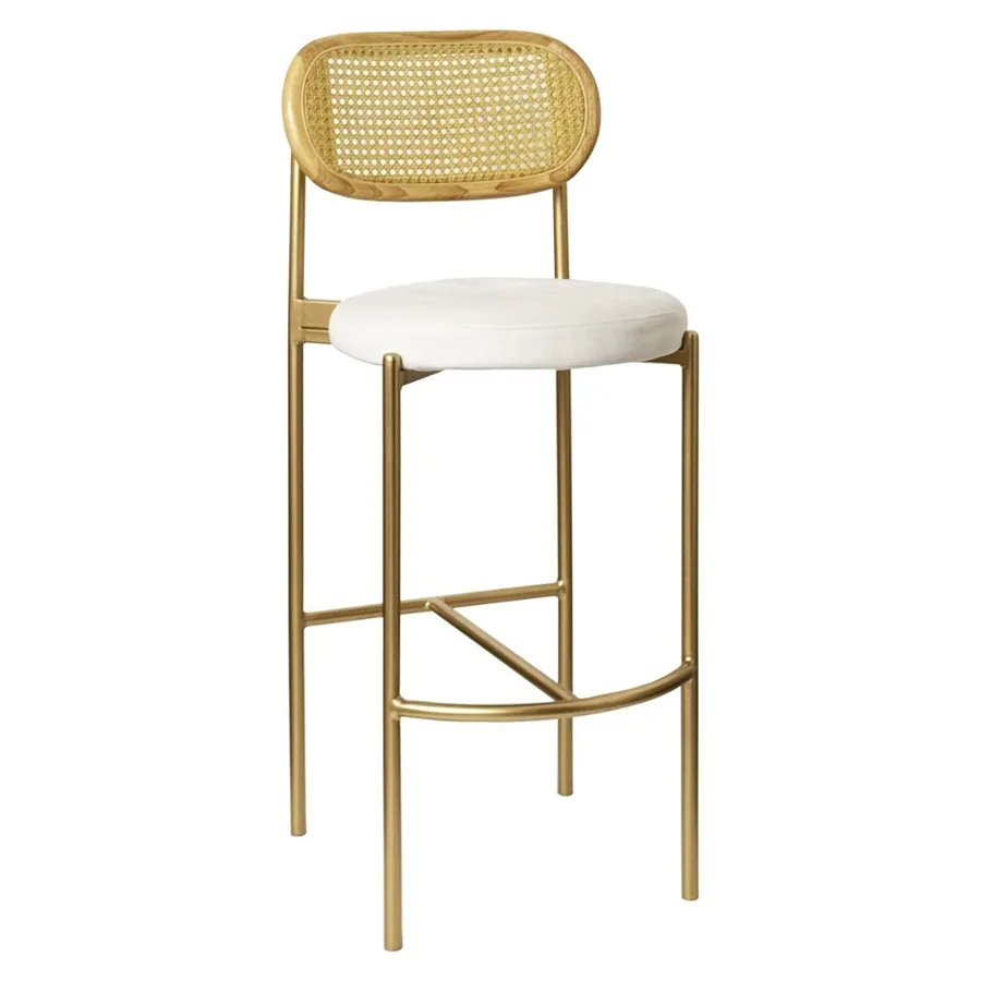 Стул барный Modern Comfy, Natural Rotango+Milky Way (любой цвет каркаса) - Фото основное 1