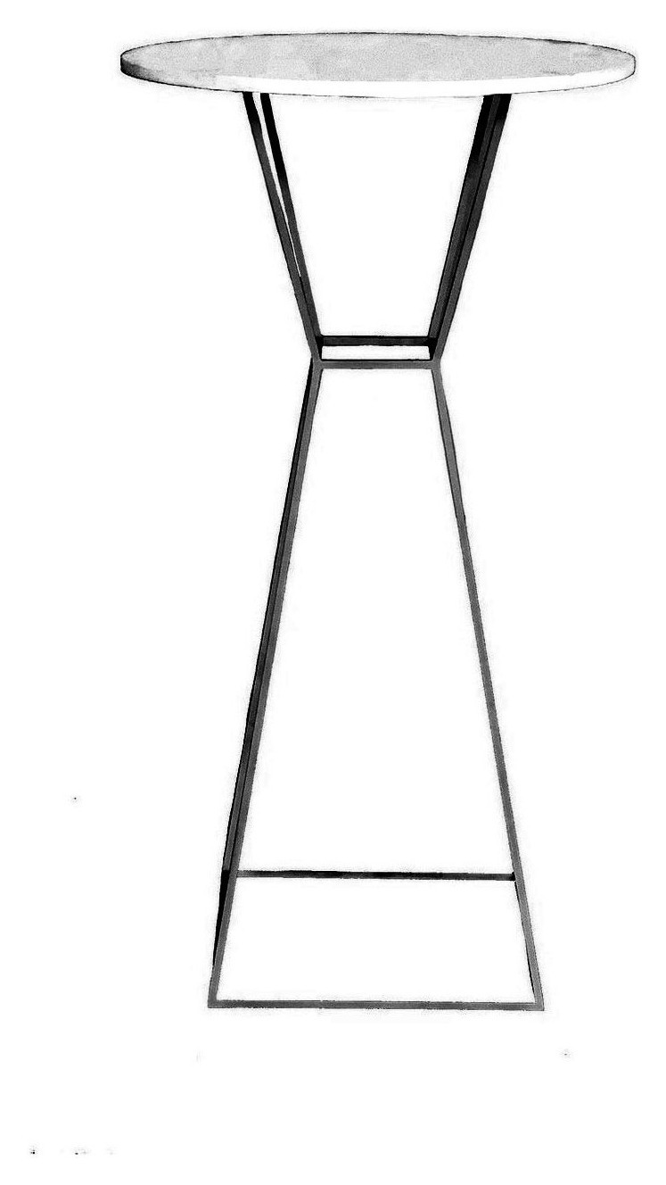 Коктейльный столик Hourglass Black Circle