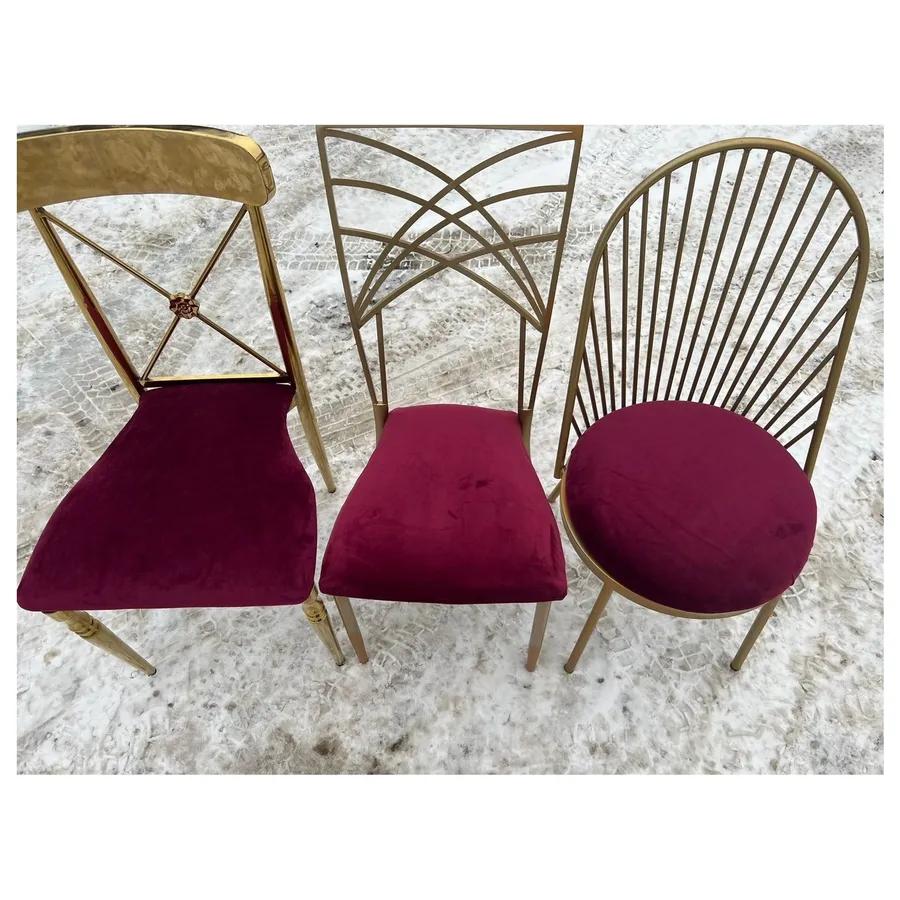 Стул Le soleil, велюр, бордовый - Фото миниатюра 2