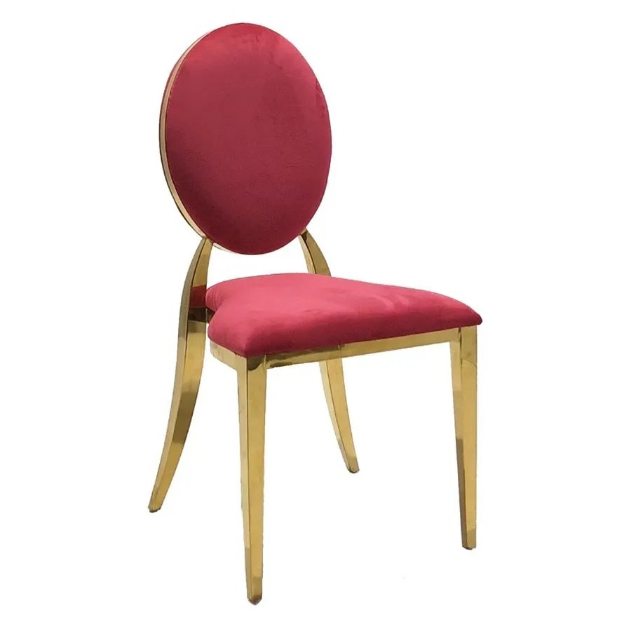 Стул Washington Gold, велюр малиновый/красный - Фото миниатюра 1