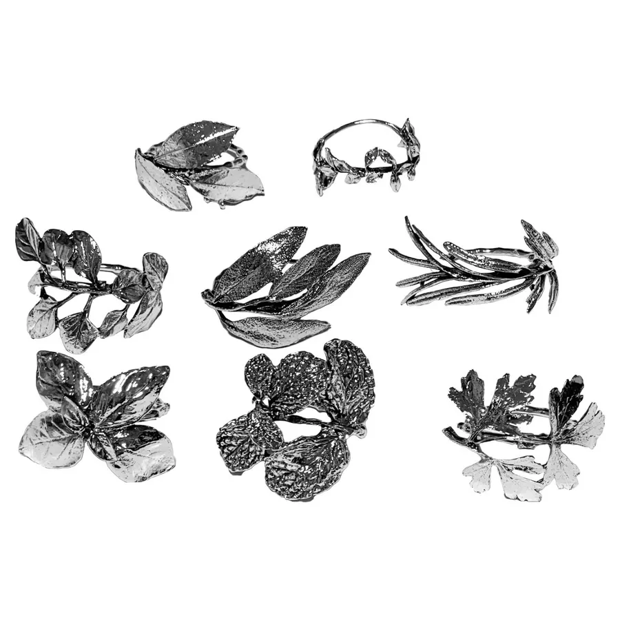 Кольцо для салфеток Flora Silver - Фото основное 1