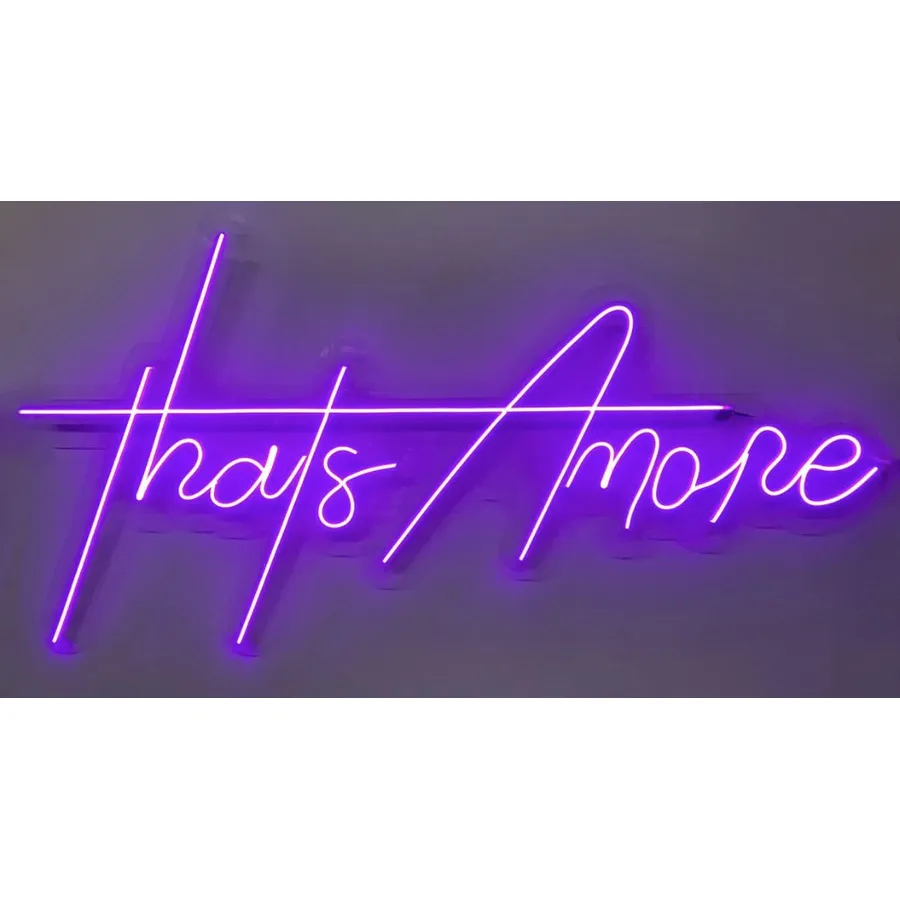 Неоновая надпись "That's Amore", фиолетовая - Фото миниатюра 2