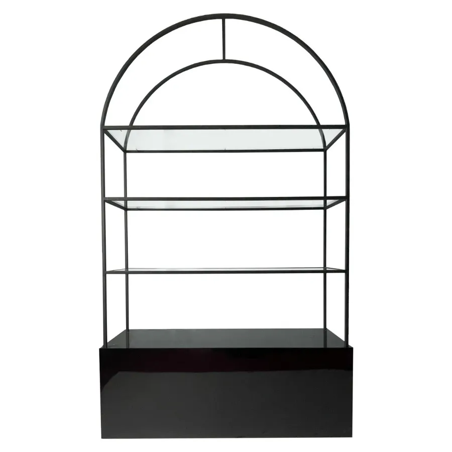 Стеллаж с черной тумбой Archie Total Black - Фото миниатюра 1