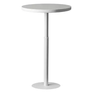 Стол коктейльный Twist Circle White (телескопическая нога)