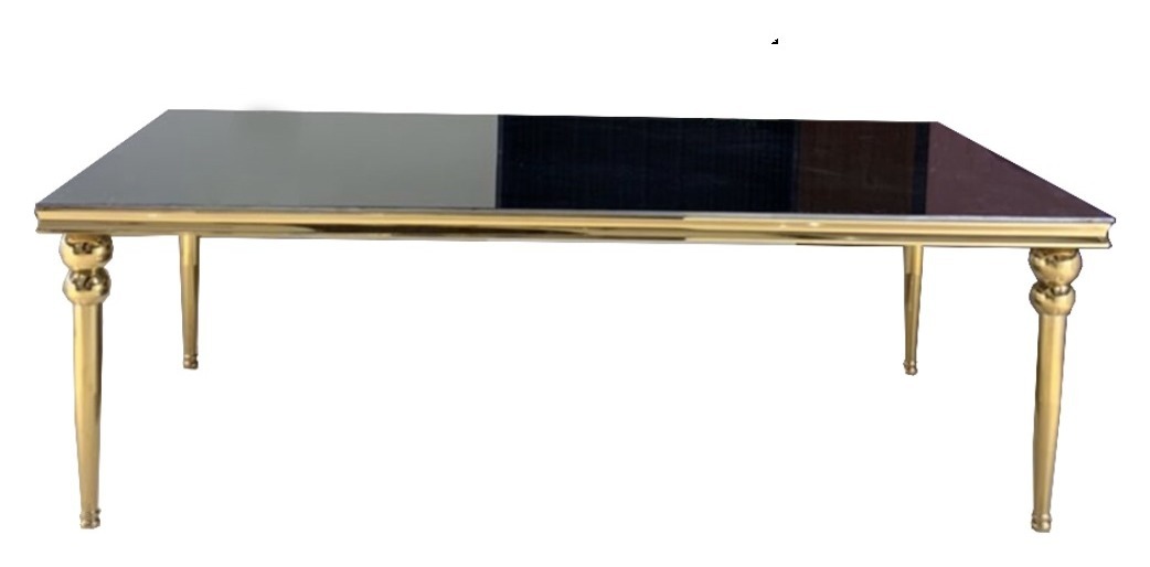 Прямоугольный стол Rectangle-Gold 240, темное зеркало