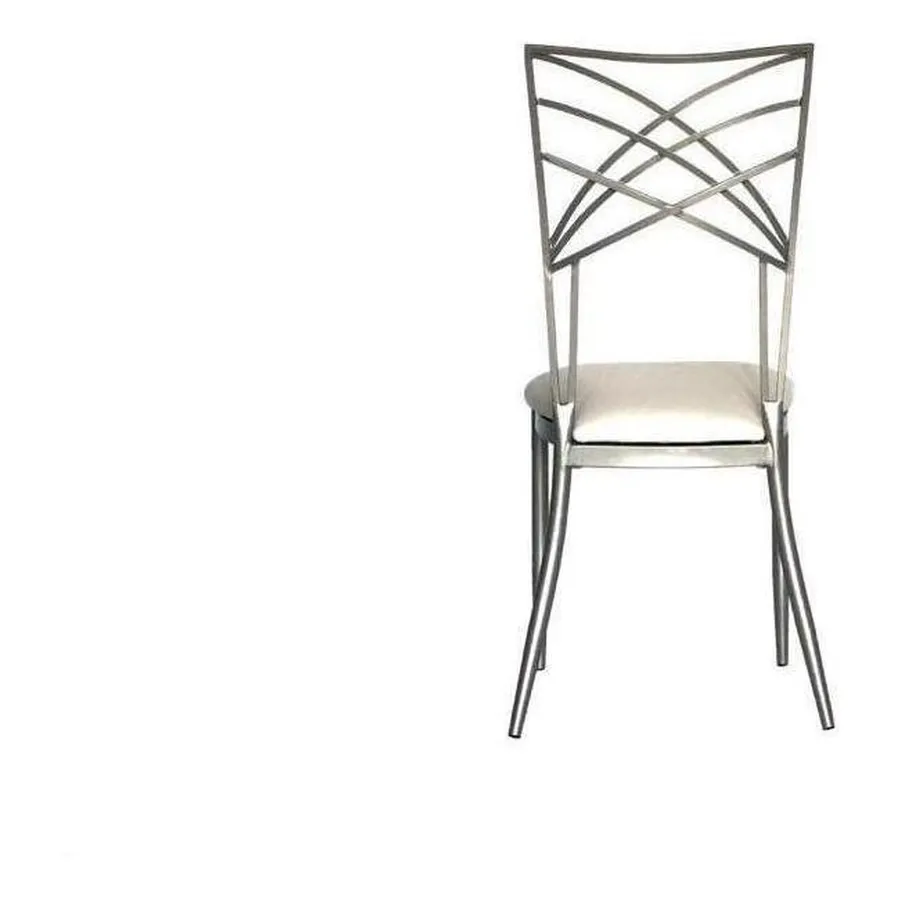 Стул Chameleon, серебро (эко-кожа), белый, на  липучках - Фото миниатюра 4