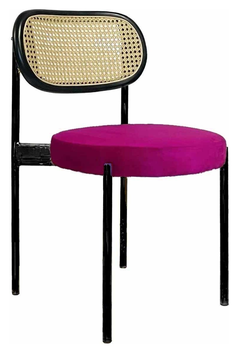 Стул Modern Black, Black Rotango + Inviting fuchsia