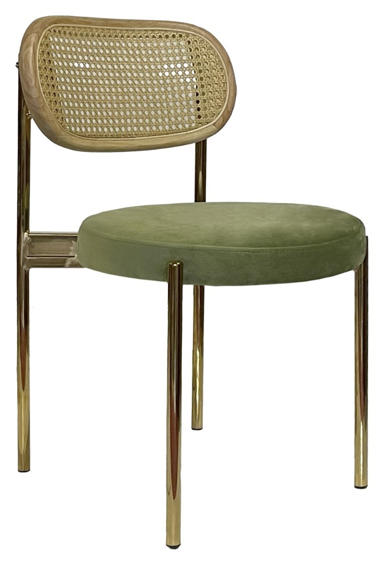 Стул Modern Gold, Natural Rotango + Matcha