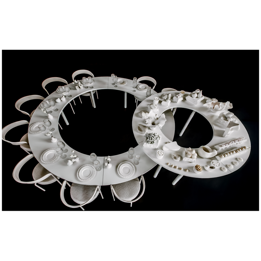 Стол коктейльный Twist Serpent S, белый (телескопические ноги) - Фото миниатюра 3