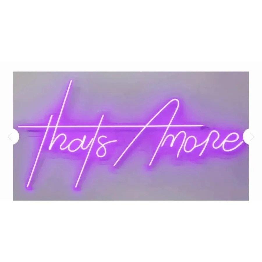 Неоновая надпись "That's Amore", розовая - Фото миниатюра 2