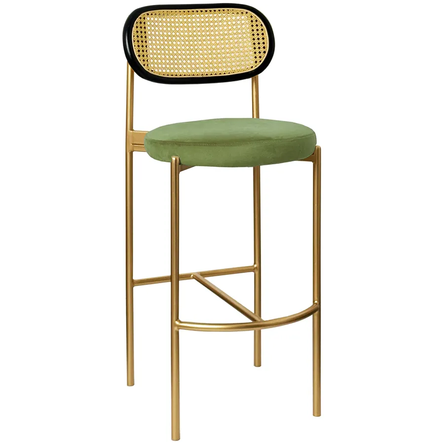 Стул барный Modern Comfy, Black Rotango+Matcha  (любой цвет каркаса) - Фото миниатюра 1