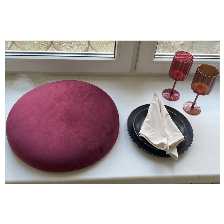 Стул Le soleil, велюр, бордовый - Фото миниатюра 4