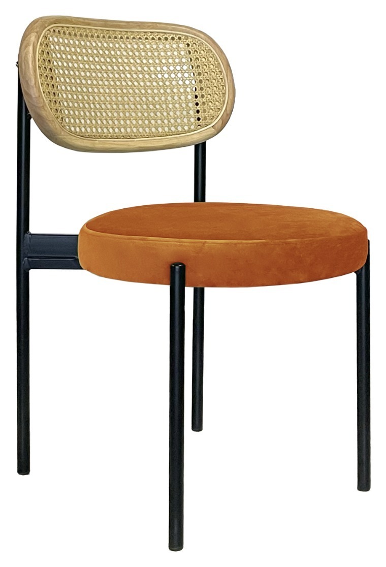 Стул Modern Black, Natural Rotango + Marigold