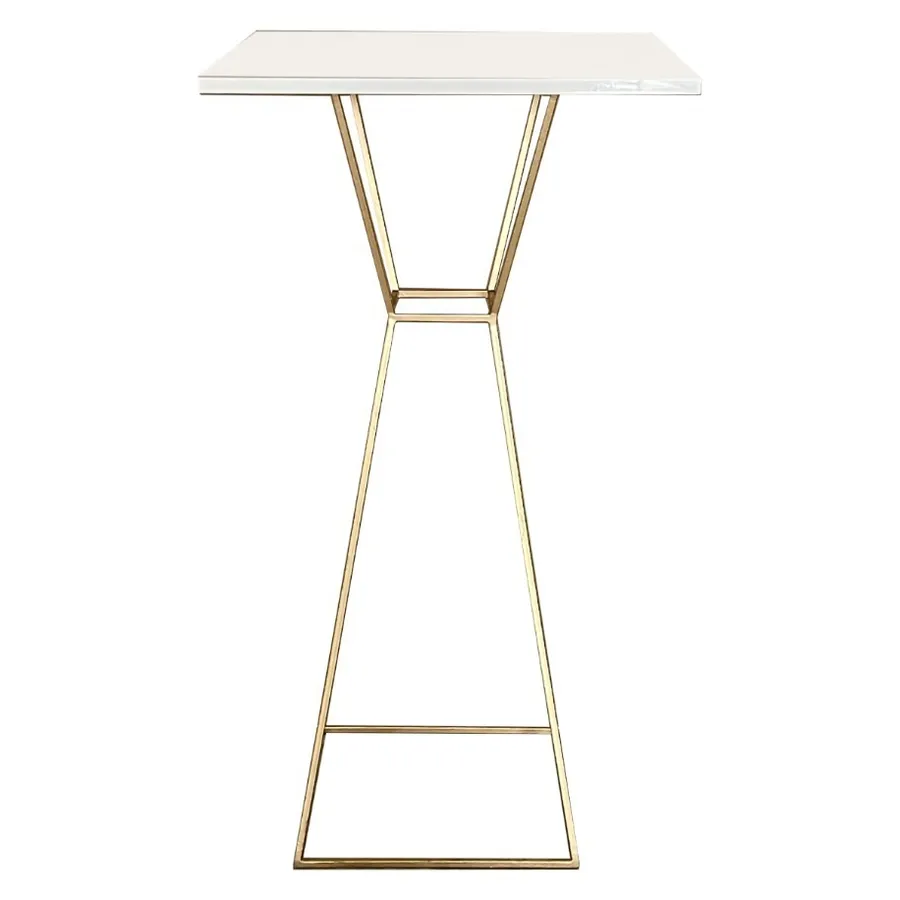 Коктейльный столик Hourglass Gold Square - Фото основное 1