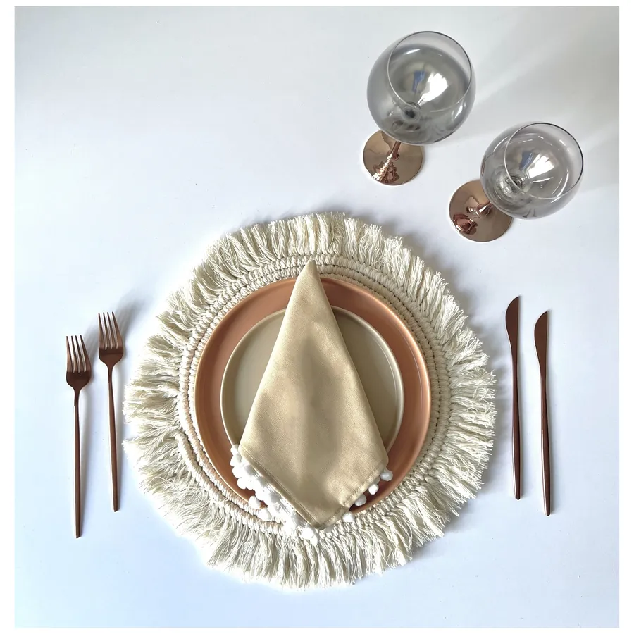 Подтарельник плетеный Macrame - Фото миниатюра 2