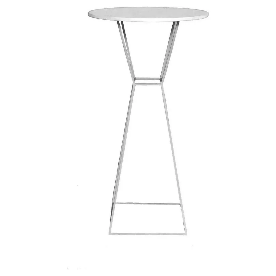 Коктейльный столик Hourglass Silver Circle - Фото основное 1