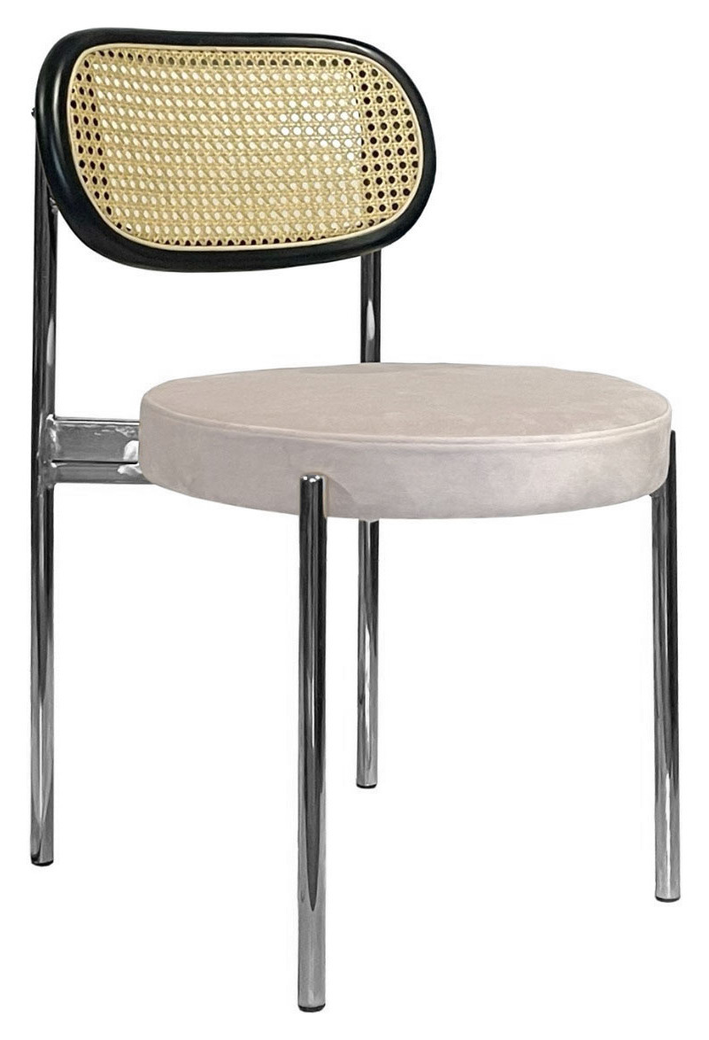 Стул Modern Silver, Black Rotango + Cream Bisquit