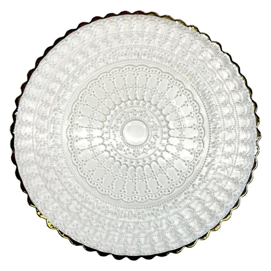 Сервировочная тарелка Lacy Gold - Фото миниатюра 2