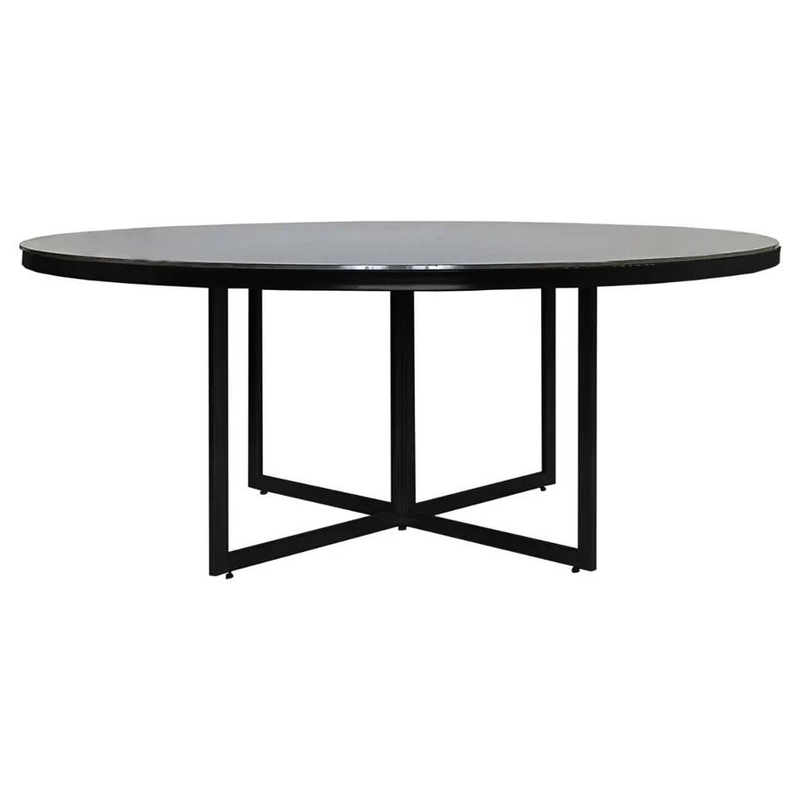 Стол Corners круглый, зеркальный + перекрас металла в любой цвет - Фото миниатюра 2