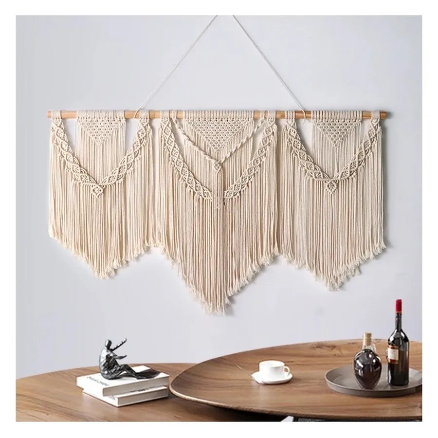 Панно декоративное из макраме Boho Net - Фото миниатюра 3