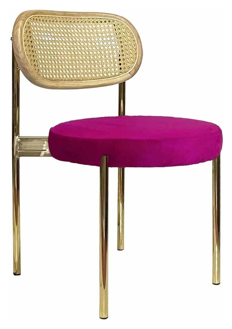 Стул Modern Gold, Natural Rotango, Inviting fuchsia